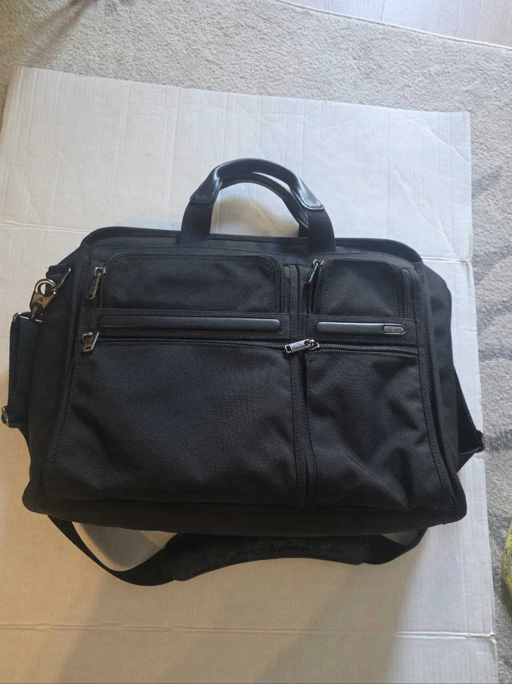 TUMI Men's Business & Travel Black Breifcase -26150D4.